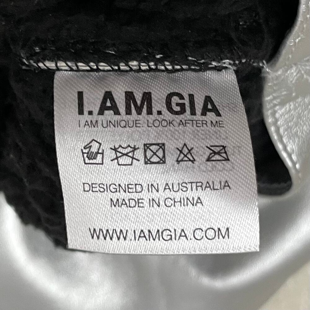 I.AM.GIA Jacket Womens Small Silver Metallic Alessandra‎ Cropped Sherpa Lined - Picture 10 of 13